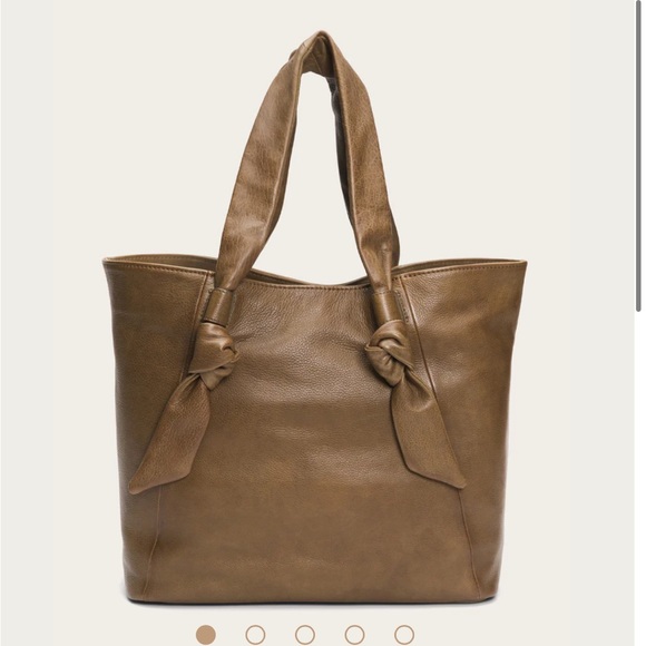 FRYE Nora knotted tote BNWT color is Khaki $248 - Picture 2 of 16